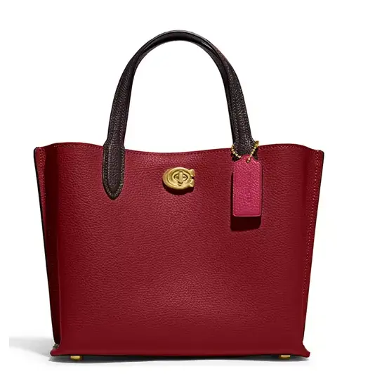 Coach  蔻驰 Willow Tote 24 红色托特包