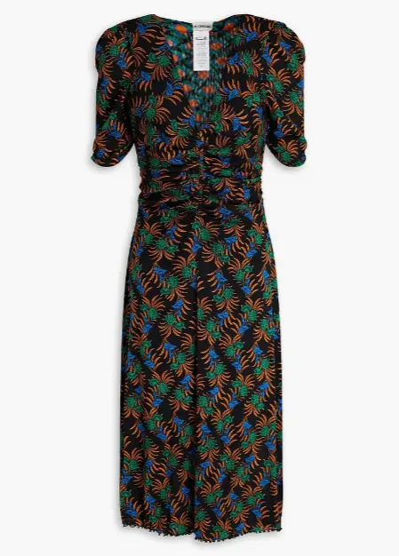DVF Koren 双面花卉印花网眼连衣裙