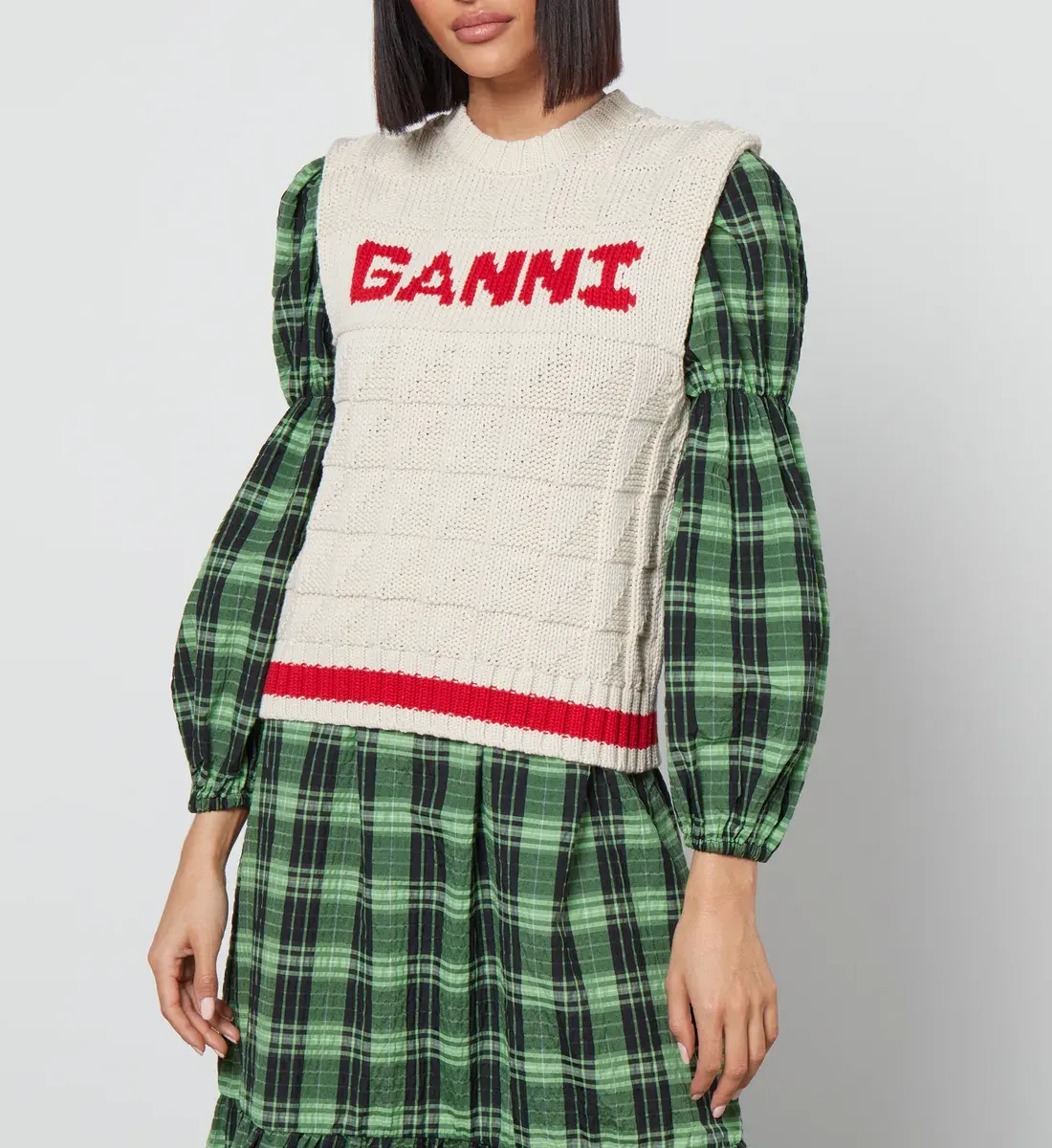 Ganni 字母针织背心