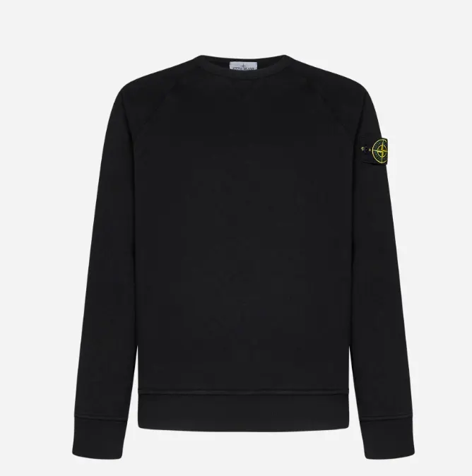 STONE ISLAND 黑色袖标卫衣