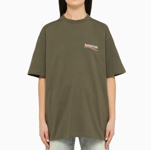 Balenciaga Khaki logo T恤