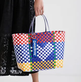 Desigual  拼色托特包