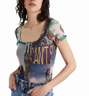 Desigual  印花喷绘连体衣