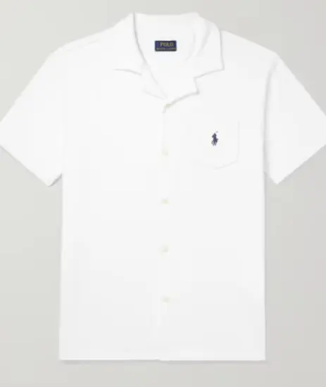 POLO RALPH LAUREN Camp-Collar 马球刺绣经典衬衫 黑白2色