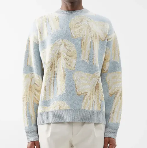 李佳琪同款！Acne Studios 蝴蝶结花纹套头毛衣