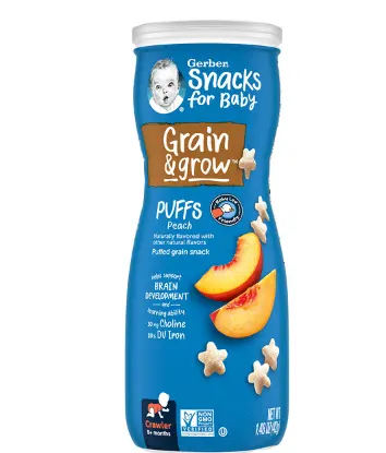特价！Gerber 膨化谷物零食 桃子味 42g
