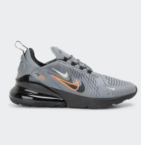 NIKE 耐克 Air Force 270灰色低帮带钩气垫运动鞋