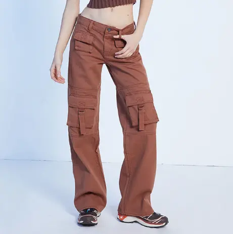 PacSun Brown Low Rise Utility Cargo 工装裤