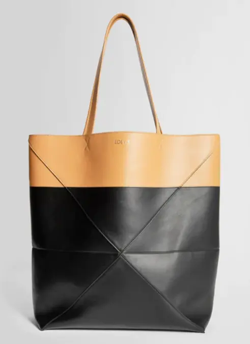 LOEWE 拼色 Puzzle 大号折叠托特包