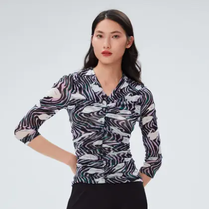 DVF Julie Mesh 网纱打底上衣 
