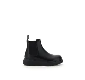 Alexander mcqueen 皮革切尔西靴