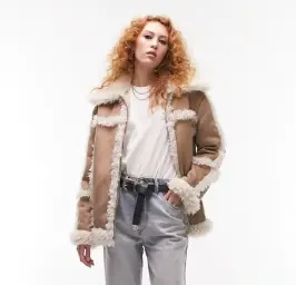 Topshop 皮毛一体外套