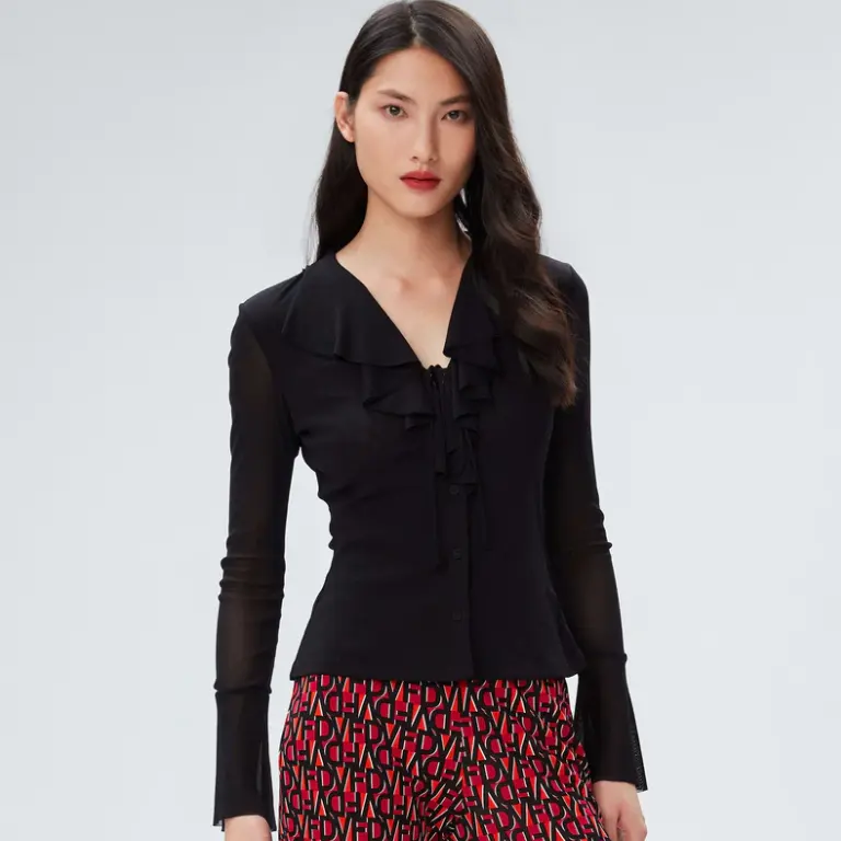 DVF Ilea 木耳边打底衫