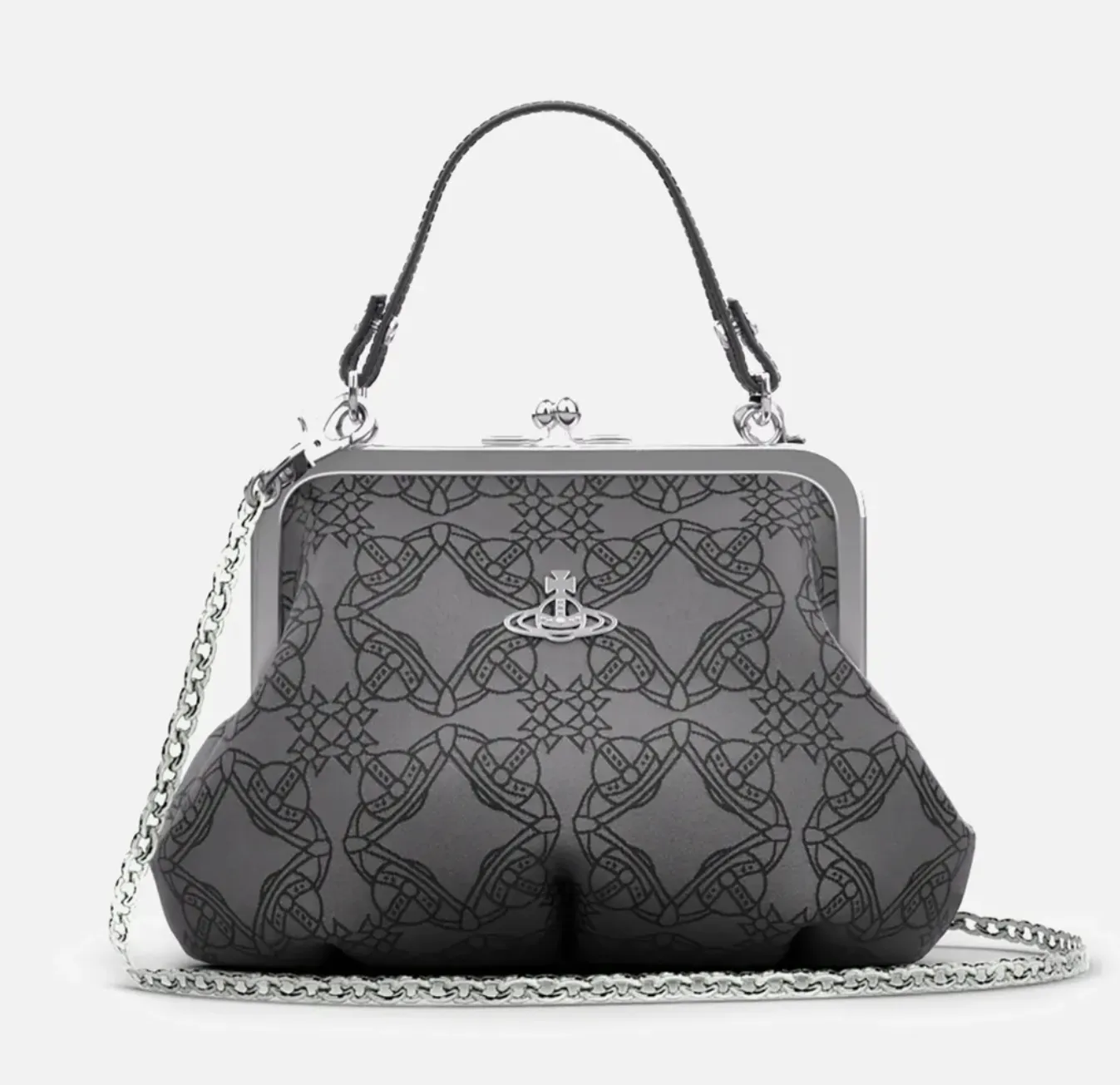 Vivienne Westwood Granny Logo-Jacquard Twill Frame 饺子包