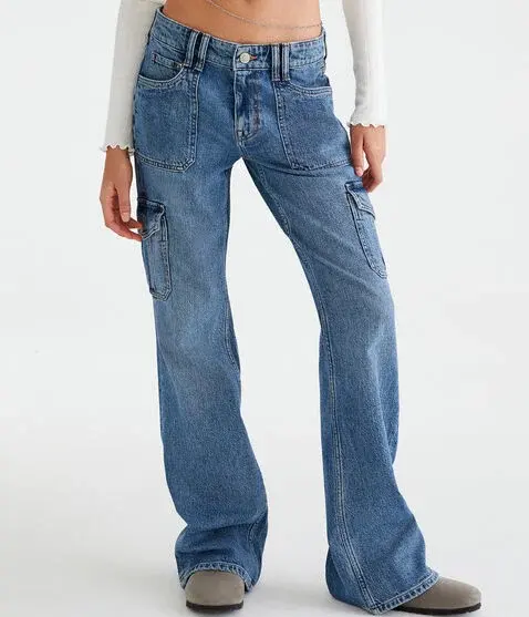 Aeropostale 工装阔腿牛仔裤