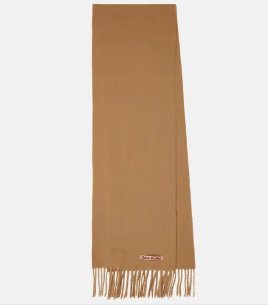 ACNE STUDIOS 驼色羊毛围巾
