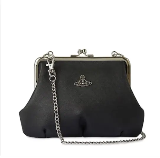 Vivienne Westwood  黑色仿皮饺子包