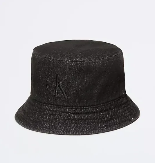 三色可选！Calvin Klein 水洗丹宁 Embroidered Logo 渔夫帽