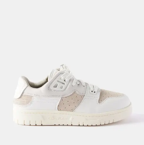ACNE STUDIOS 白色拼麂皮运动鞋