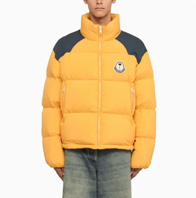 8 Moncler Palm Angels 黄色logo羽绒服