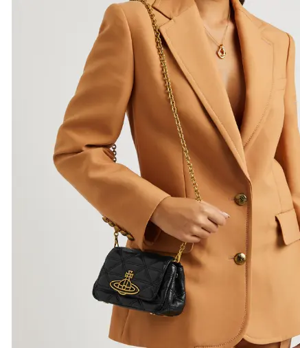 VIVIENNE WESTWOOD  Hazel 皮革小号单肩包