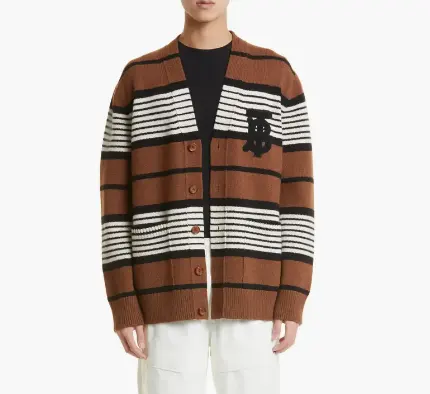 Burberry 条纹羊绒开衫