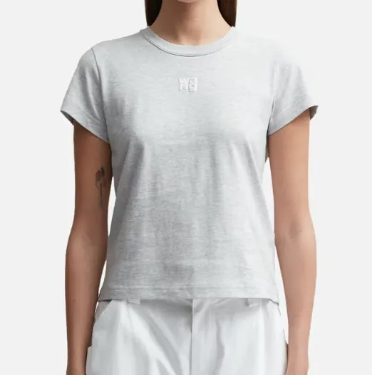 T BY ALEXANDER WANG PUFF LOGO SHRUNKEN T恤
