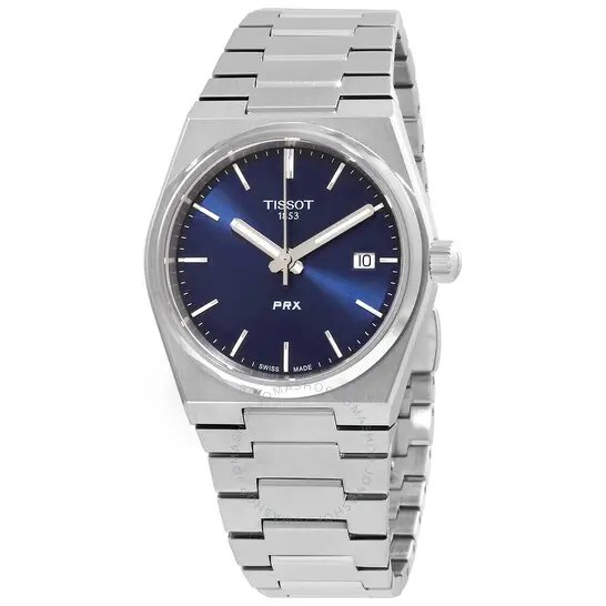 TISSOT 天梭 PRX 石英蓝色表盘手表