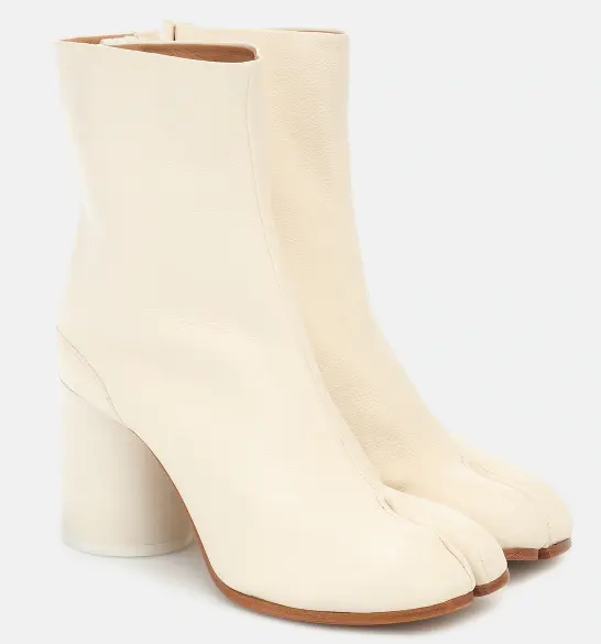 MAISON MARGIELA Tabi 米白高跟踝靴