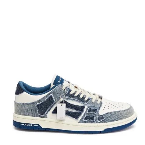 AMIRI Skel 牛仔拼接骨头鞋