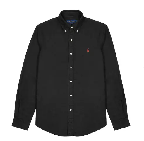 POLO RALPH LAUREN 小马刺绣黑色衬衫