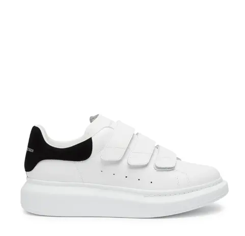ALEXANDER MCQUEEN 黑尾魔术贴小白鞋