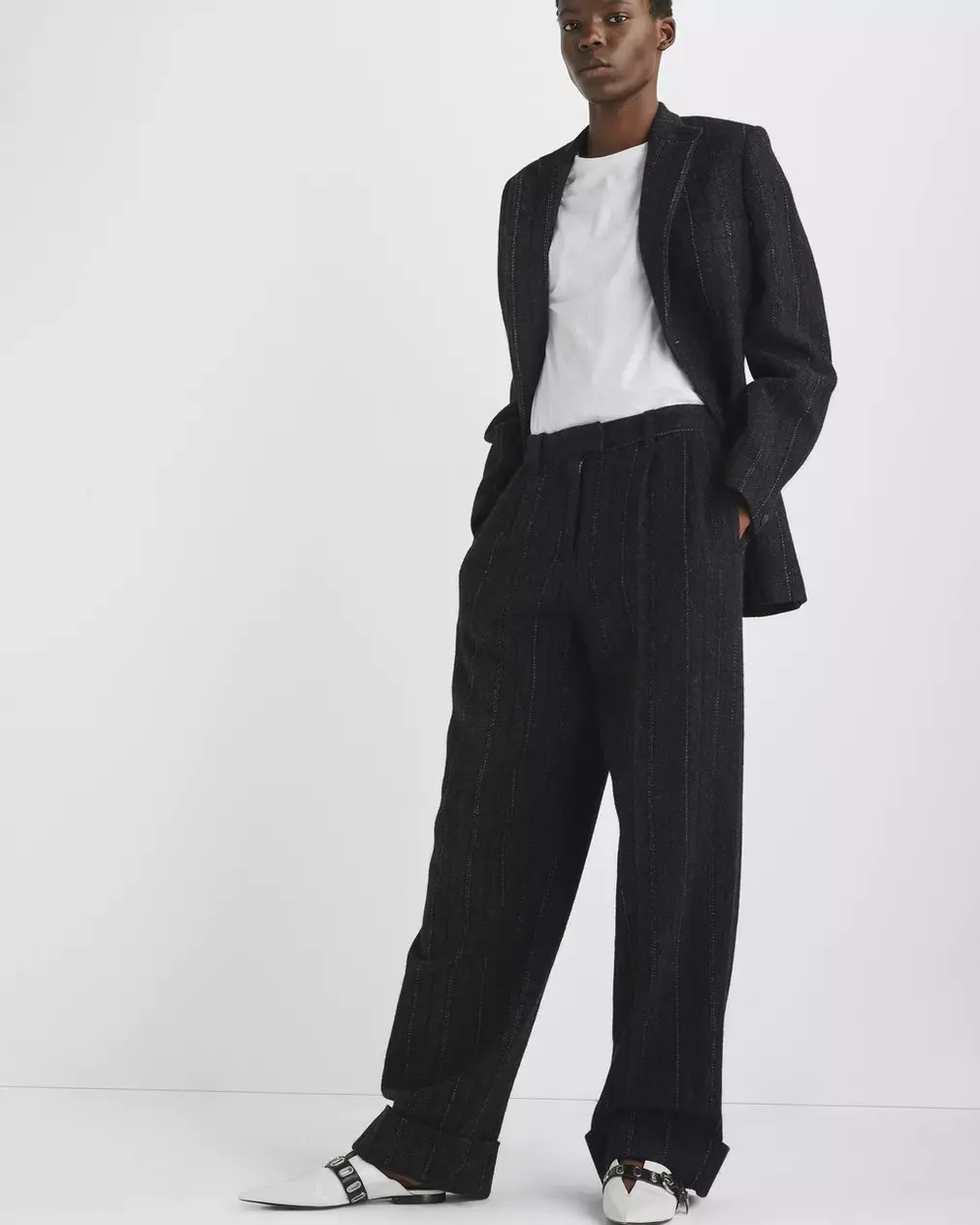 Rag & Bone 黑色羊毛西装裤