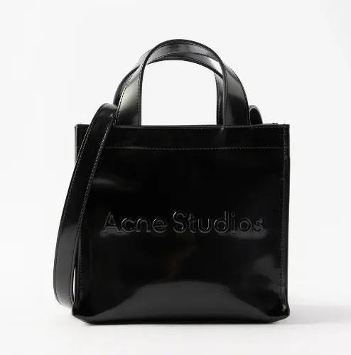 ACNE STUDIOS 黑色压纹斜挎包