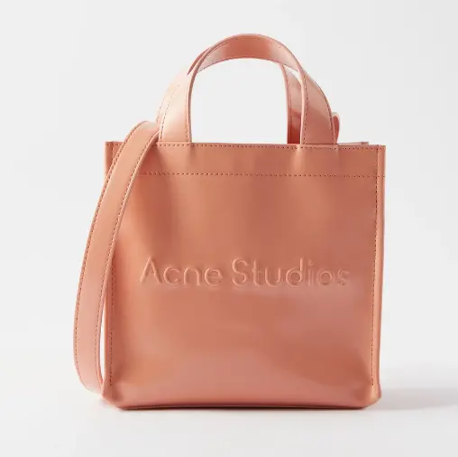 ACNE STUDIOS 粉色压纹斜挎包