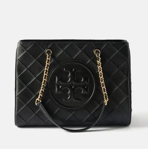 TORY BURCH Fleming 黑金链条托特包