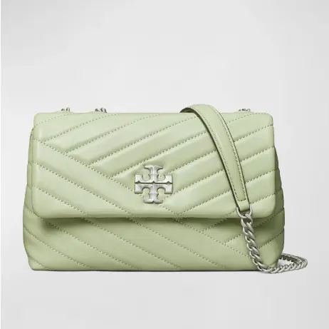 史低价！Tory Burch Kira 清新绿色绗缝链条包