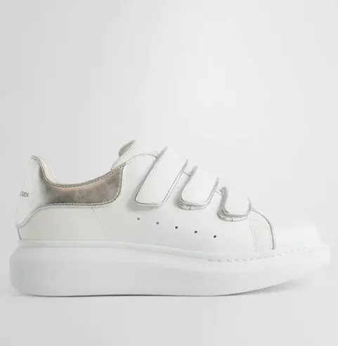 ALEXANDER MCQUEEN 魔术贴银尾小白鞋