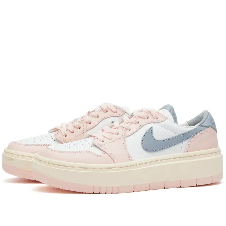 Air Jordan 1 Elevate Low W 灰粉色厚底运动鞋
