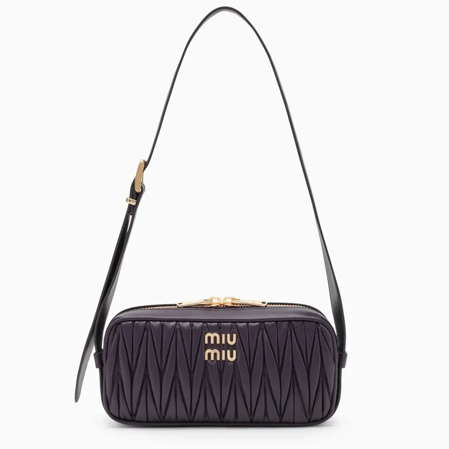 Miu Miu matelassé 紫罗兰色褶皱单肩包
