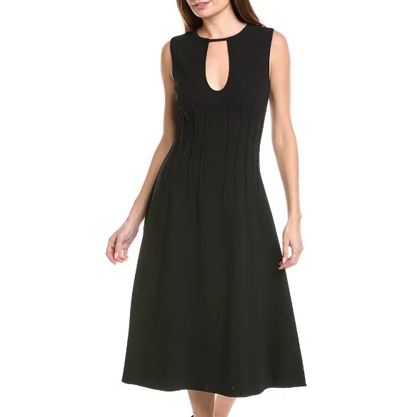 Oscar de la Renta 黑色收腰连衣裙