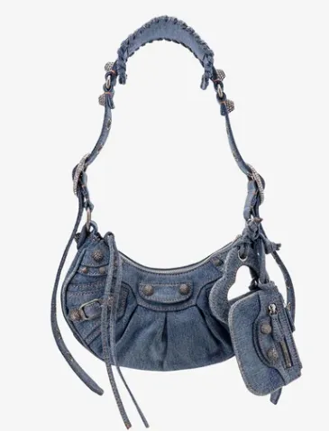 BALENCIAGA LE CAGOLE XS 牛仔单肩包