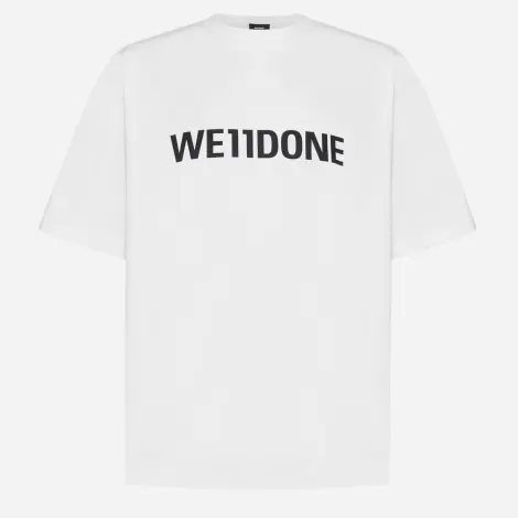 WE11DONE Logo cotton t恤