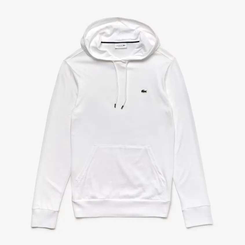 Lacoste 鳄鱼白色连帽卫衣