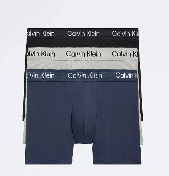 额外7折！Calvin Klein Stencil Logo Cotton Stretch Boxer 男士内裤3件套