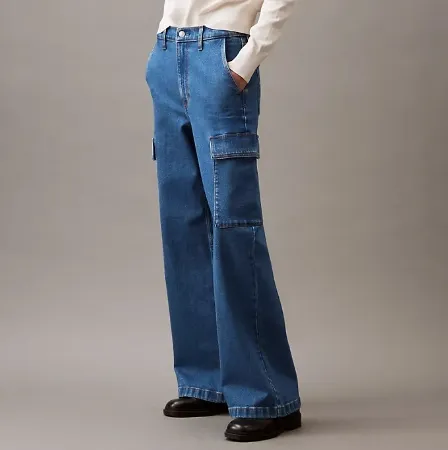 额外7折！Calvin Klein Cargo 宽腿牛仔裤