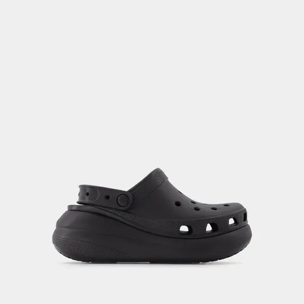 CROCS Classic Crush 黑色泡芙洞洞鞋