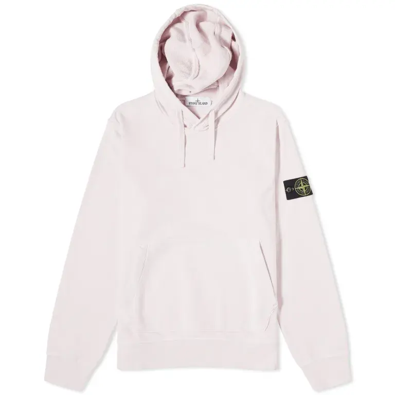 STONE ISLAND 石头岛粉色连帽卫衣