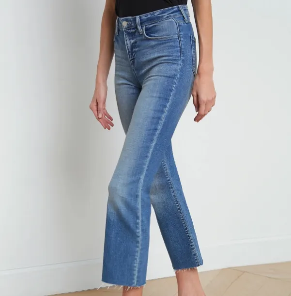 L'AGENCE Kendra Cropped Flare 牛仔裤