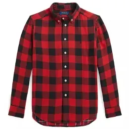 Ralph Lauren 拉夫劳伦8-20经典红黑格子衬衫